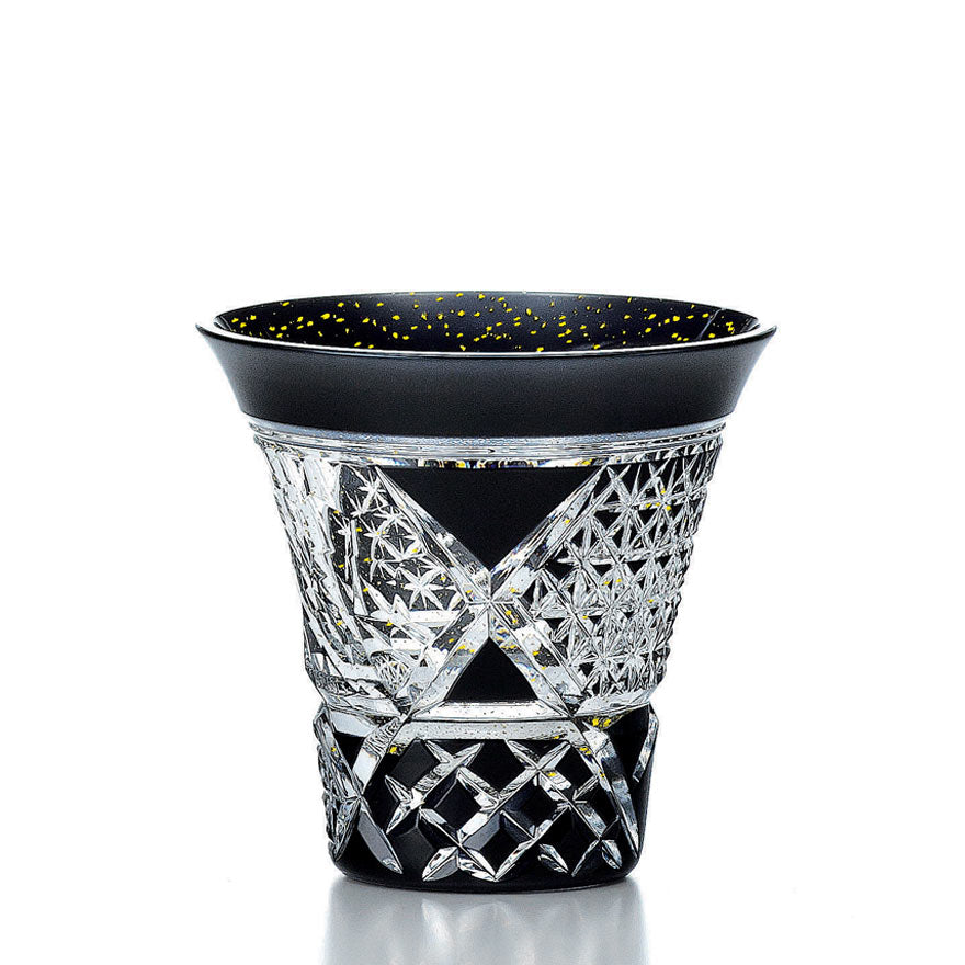 Black Crystal Kiriko Sake Glass - A2 85ml