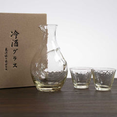 Handmade Crystal Sake Set - Yellow 300ml